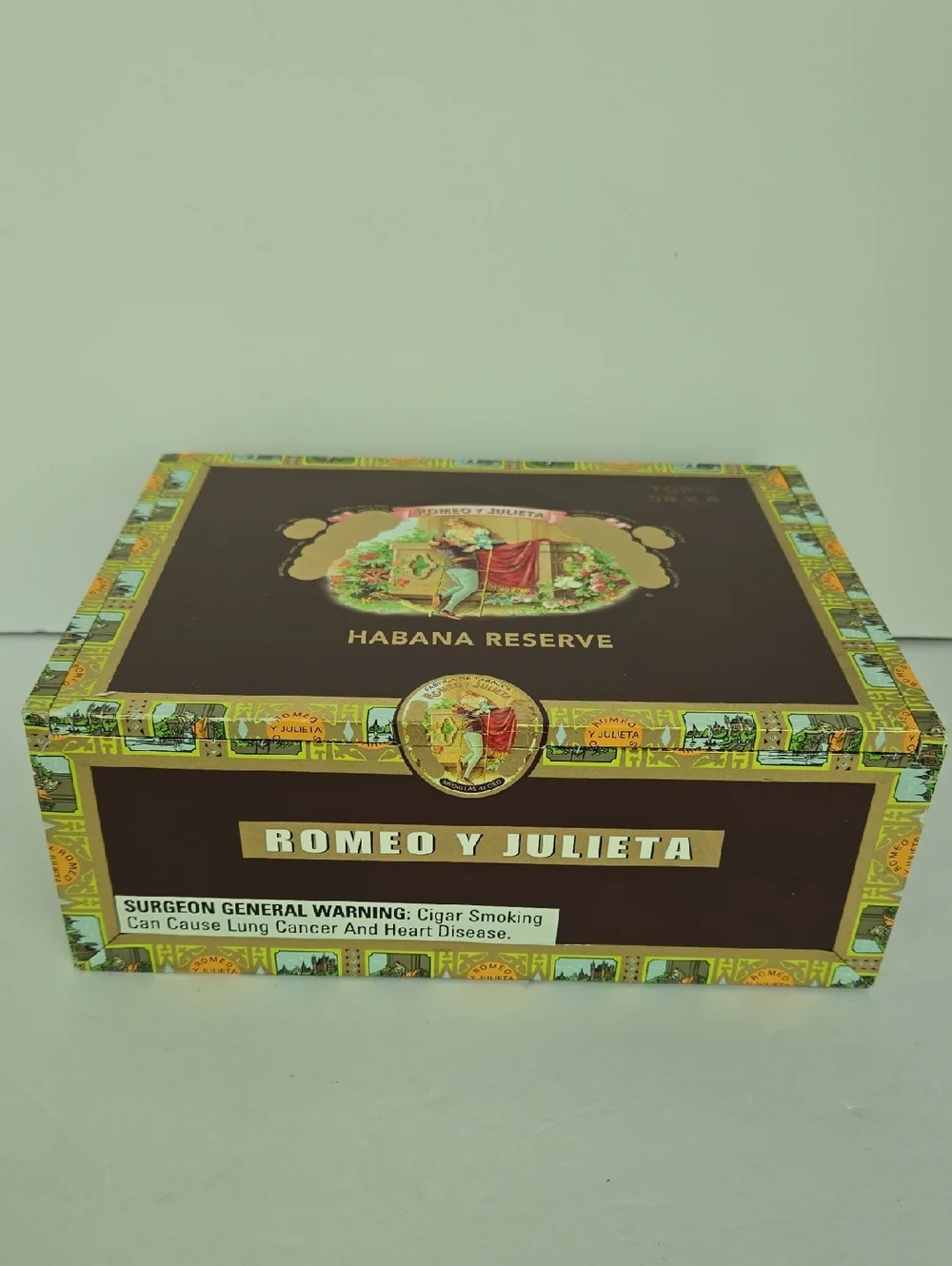 Vintage Romeo y Julieta Habana Reserve Empty Craft Cigar Box Toro 56 x 6